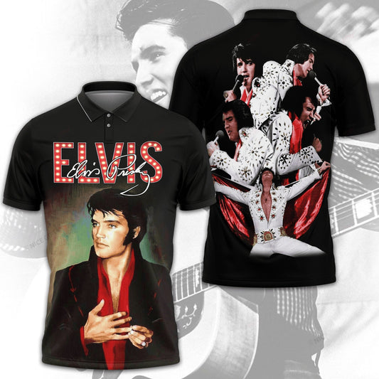 New Premium Elvis Presley Polo Shirt - EVPLCA143