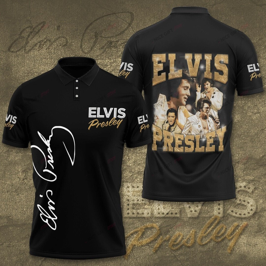 New Premium Elvis Presley Polo Shirt - EVPLCA135
