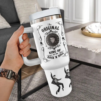 New Premium Elvis Presley 40OZ Tumbler With Handle - EVPLCAO67