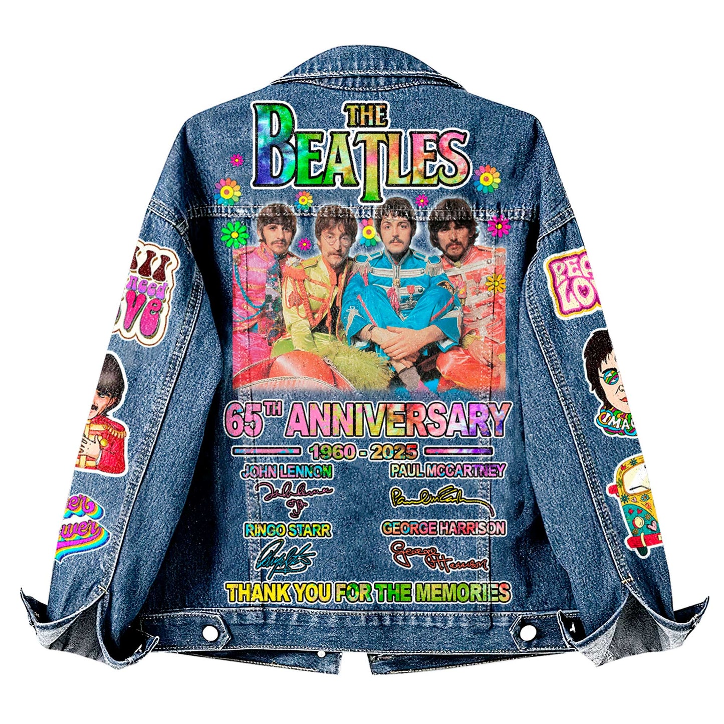 NEW PREMIUM THE BEATLES UNISEX DENIM JACKET