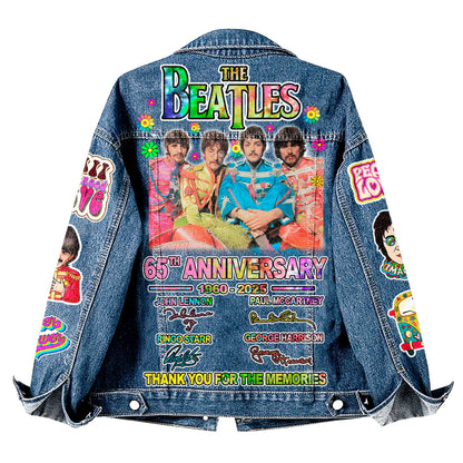 NEW PREMIUM THE BEATLES UNISEX DENIM JACKET