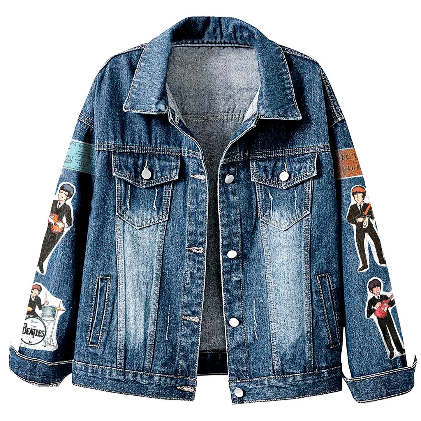 NEW PREMIUM THE BEATLES UNISEX DENIM JACKET