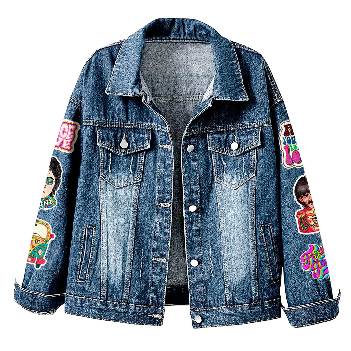 NEW PREMIUM THE BEATLES UNISEX DENIM JACKET