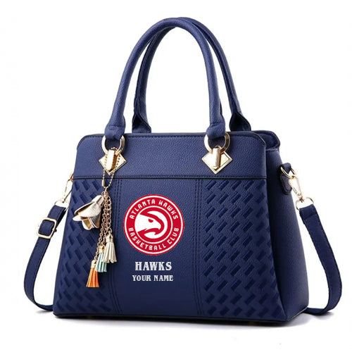 LIMITED EDITION - NEW CUSTOMIZED NBA17 AH ATLANTA HAWKS WOMENS HANDBAGS MULTICOLOR