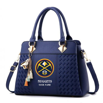LIMITED EDITION - NEW CUSTOMIZED NBA08 DN DENVER NUGGETS WOMEN'S HANDBAGS MULTICOLOR
