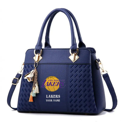 LIMITED EDITION - NEW CUSTOMIZED NBA09 LL LOS ANGELES LAKERS WOMEN'S HANDBAGS MULTICOLOR