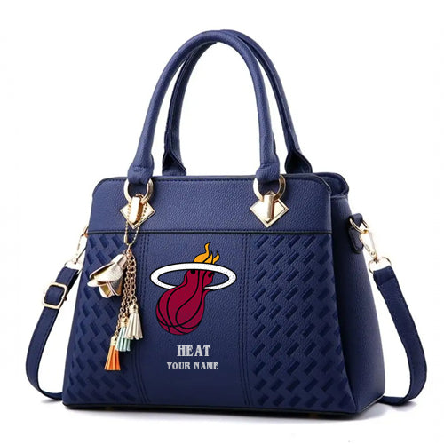 LIMITED EDITION - NEW CUSTOMIZED NBA20 MH MIAMI HEAT WOMEN'S HANDBAGS MULTICOLOR