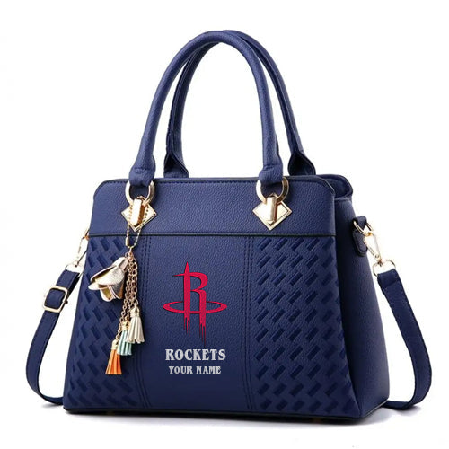 LIMITED EDITION - NEW CUSTOMIZED NBA07 HR HOUSTON ROCKETS WOMEN'S HANDBAGS MULTICOLOR