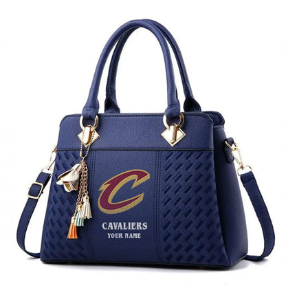 LIMITED EDITION - NEW CUSTOMIZED NBA02 CC CLEVELAND CAVALIERS WOMEN'S HANDBAGS MULTICOLOR