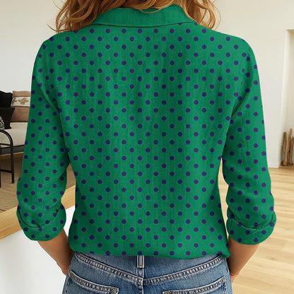 LIMITED EDITION - NEW 05 TMND CUSTOMIZED WOMEN'S LONG-SLEEVED BUTTON SHIRT
