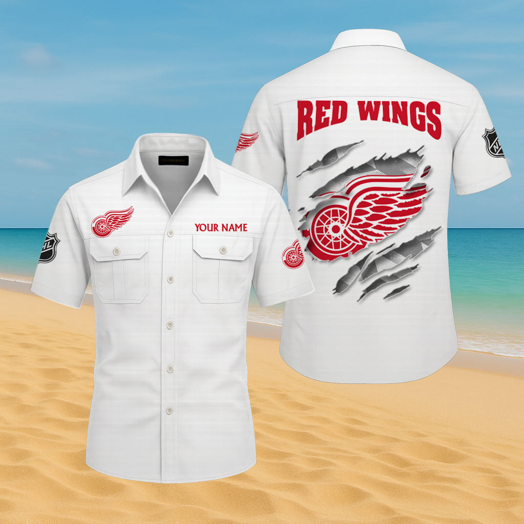 LIMITED EDITION - NEW CUSTOMIZED NHL22 DRW DETROIT RED WINGS CARGO SHIRT