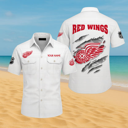 LIMITED EDITION - NEW CUSTOMIZED NHL22 DRW DETROIT RED WINGS CARGO SHIRT
