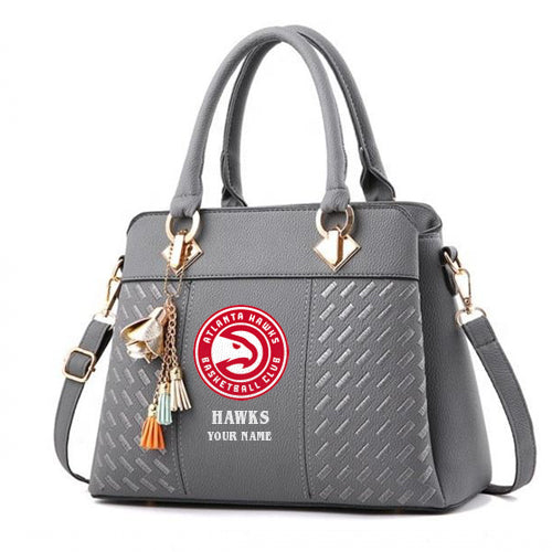 LIMITED EDITION - NEW CUSTOMIZED NBA17 AH ATLANTA HAWKS WOMENS HANDBAGS MULTICOLOR