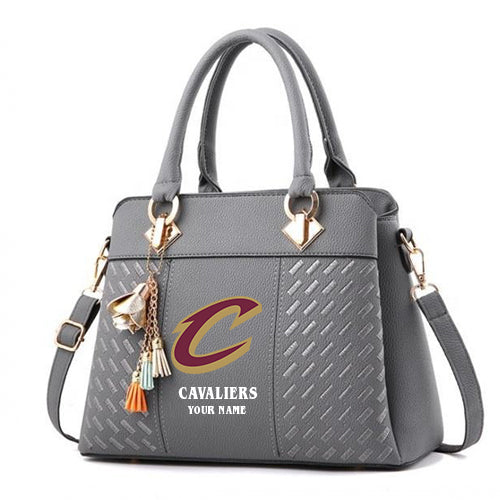 LIMITED EDITION - NEW CUSTOMIZED NBA02 CC CLEVELAND CAVALIERS WOMEN'S HANDBAGS MULTICOLOR