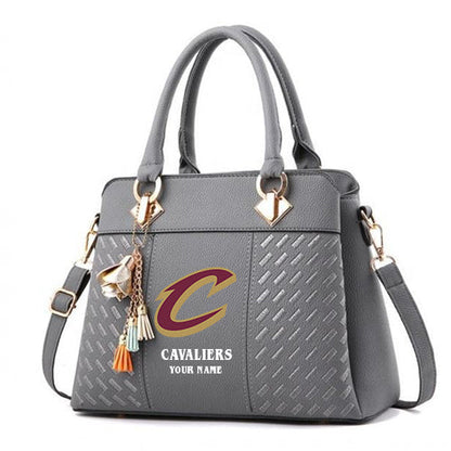 LIMITED EDITION - NEW CUSTOMIZED NBA02 CC CLEVELAND CAVALIERS WOMEN'S HANDBAGS MULTICOLOR