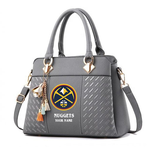 LIMITED EDITION - NEW CUSTOMIZED NBA08 DN DENVER NUGGETS WOMEN'S HANDBAGS MULTICOLOR