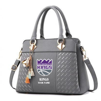 LIMITED EDITION - NEW CUSTOMIZED NBA16 SK SACRAMENTO KINGS WOMEN'S HANDBAGS MULTICOLOR